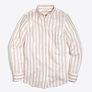 J. Crew Factory Striped Gauze Boy Shirt for Women NWT